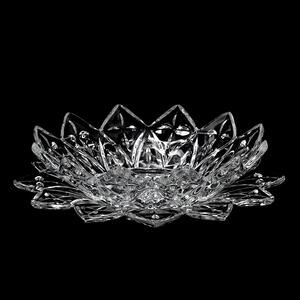 Vintage Federal Glass Petal Dessert Lotus Starburst 6" Plate & 5" Berry Bowl Set